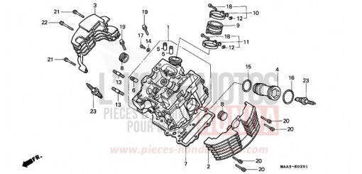 TESTATA CILINDRO (ANTERIORE) (VT1100CV/CW/C2) VT1100C2S di 1995